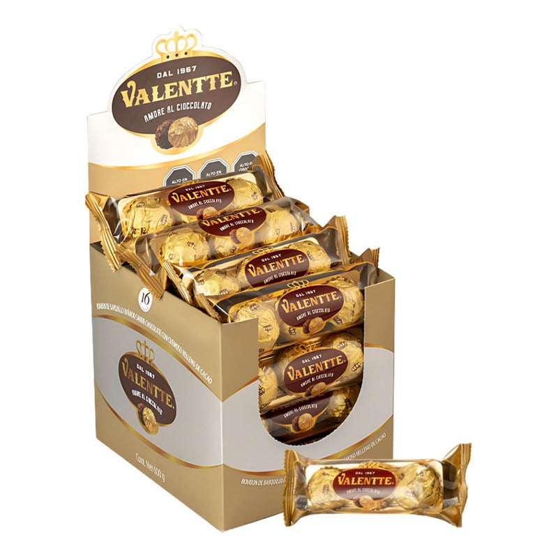 Bombones Valentte - Display 16 Paquetes De 3 Bombones