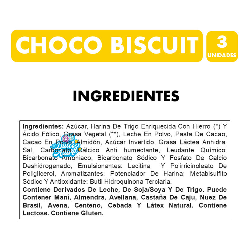 Pack Galletas Choco Biscuit De Garoto (pack 3 Unidades)