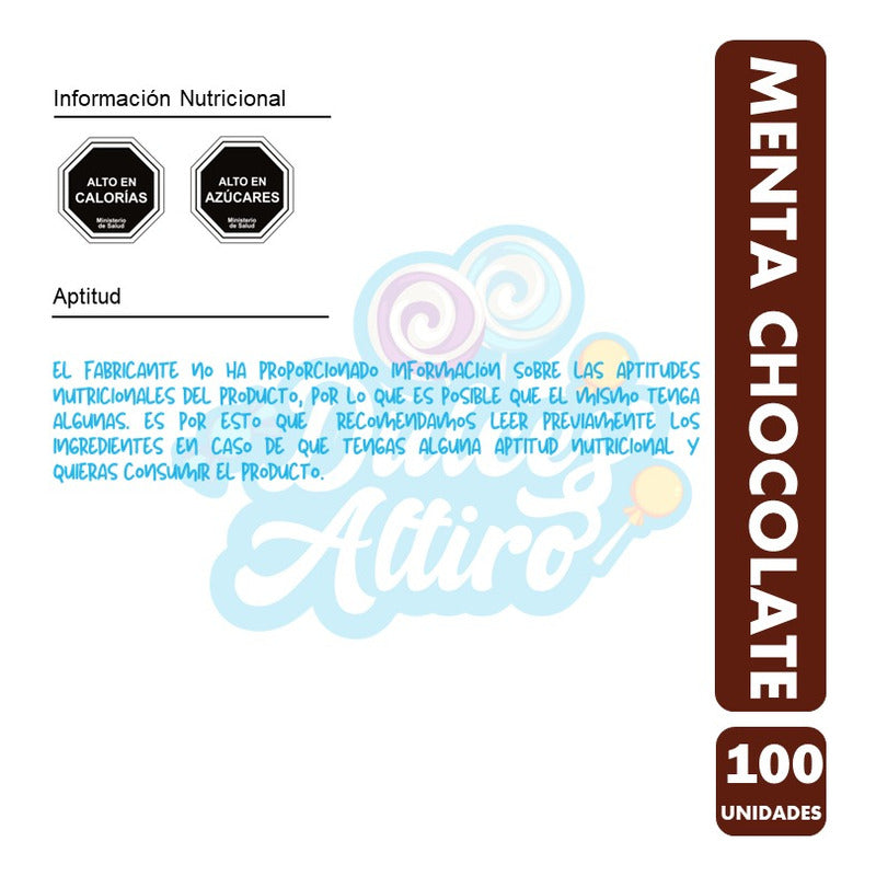 Caramelo Arcor Menta Chocolate (bolsa De 100 Unidades)