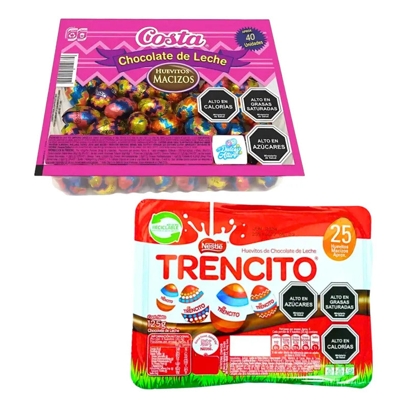 Pack Bandeja Huevitos De Pascua Costa + Huevitos Trencito