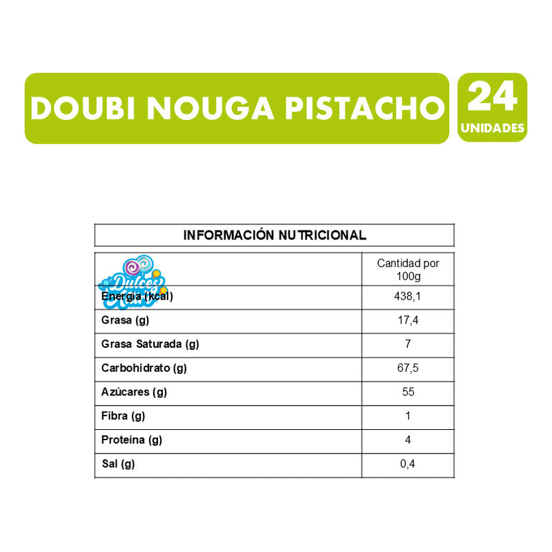 Chocolate Sabor Pistacho Con Caramelo Y Nueces (caja 24 Uni)