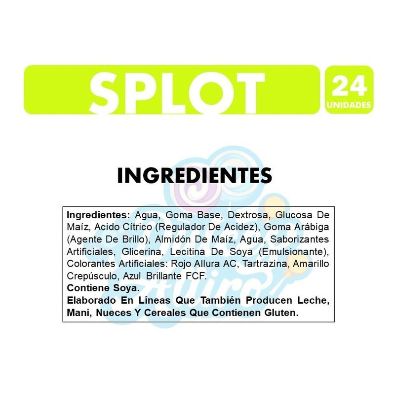 Chicle Splot Display 24 Unidades 16gr