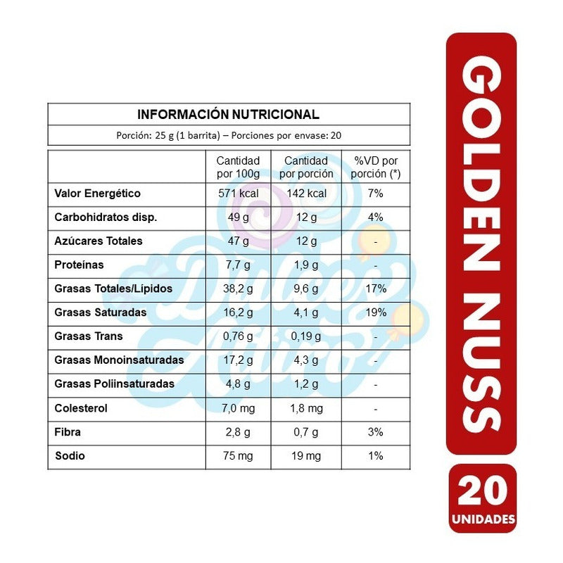 Display Chocolate Golden Nuss (display 20 Unidades)
