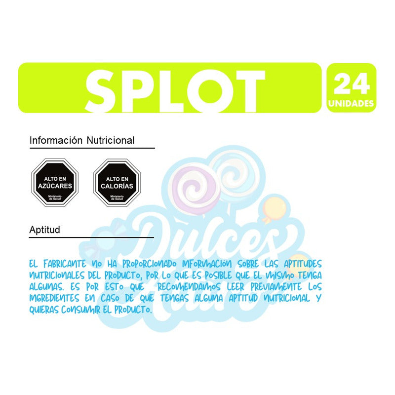 Chicle Splot Display 24 Unidades 16gr