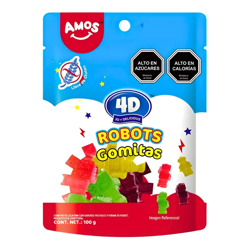 Gomitas 4d En Forma De Robots Sabores Frutales (unitario)