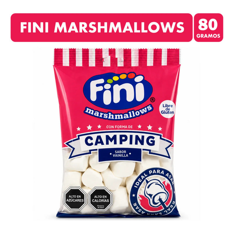 Marshmallows Fini Camping Sabor Vainilla (80 Gramos)