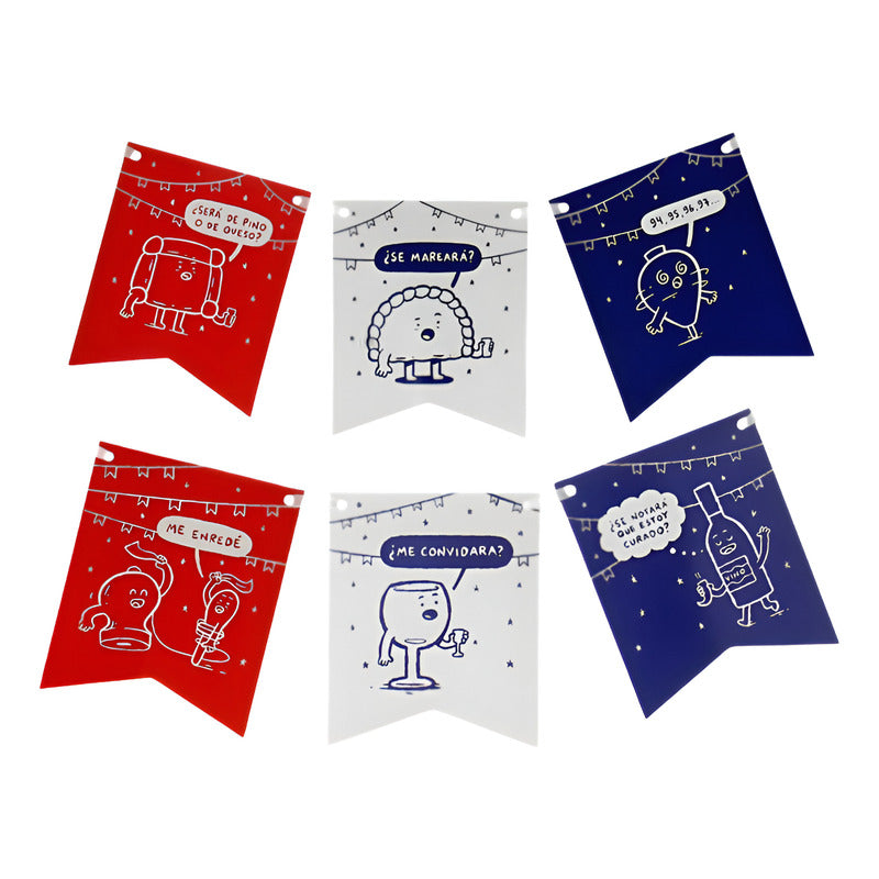 Banderines Para El 18 Con Diseños Entretenidos (2mts)