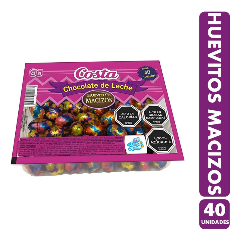 Huevitos De Pascua De Chocolate Costa Macizo (caja De 40u)