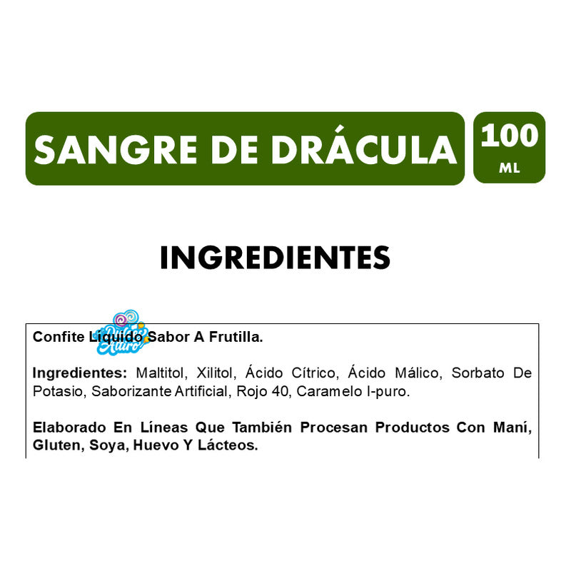 Gel Tipo Sangre De Drácula - Dulces Para Halloween Unitario