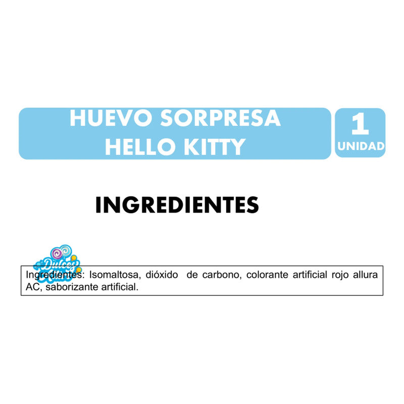 Huevo Sorpresa Hello Kitty And Friends Con Caramelos