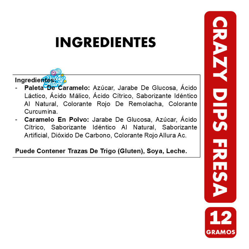 Petazeta Crazy Dips Sabor Fresa De Chupa Chups (12 Gramos)