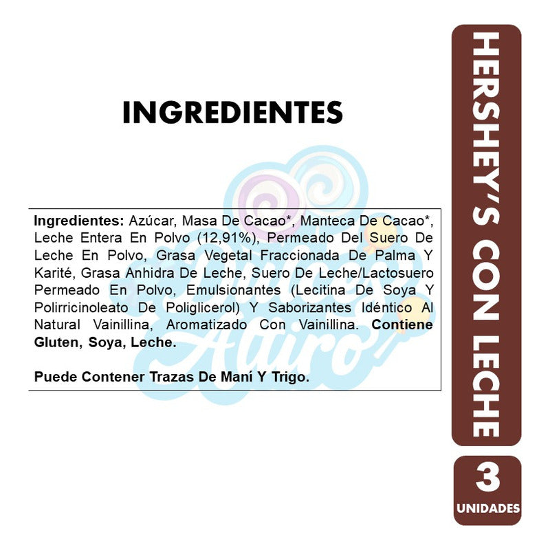 Tableta Hershey's - Chocolate Con Leche (pack De 3 Unidades)