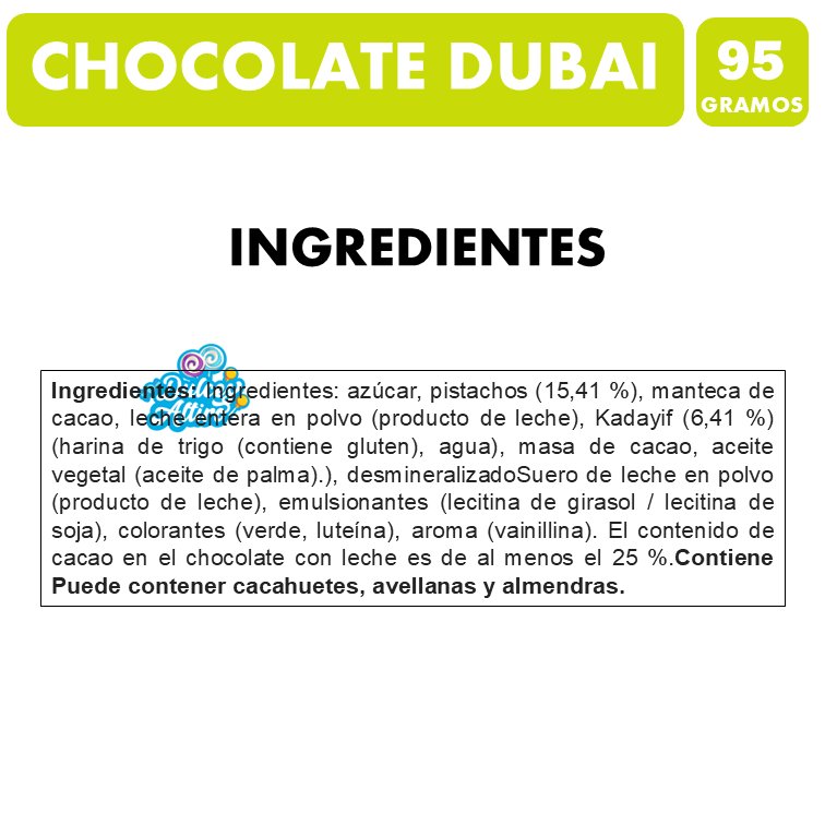 PREVENTA Chocolate Dubai - Chocolate Viral (Tableta de 95gr) - ENTREGA DESDE 31 DE AGOSTO